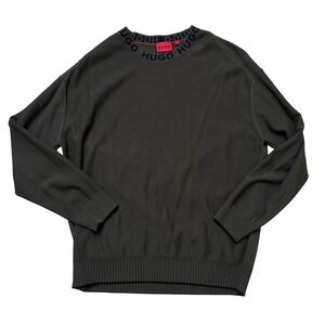 HUGO‎ BOSS Smarlo Crewneck Sweater Cotton Logo Size XL